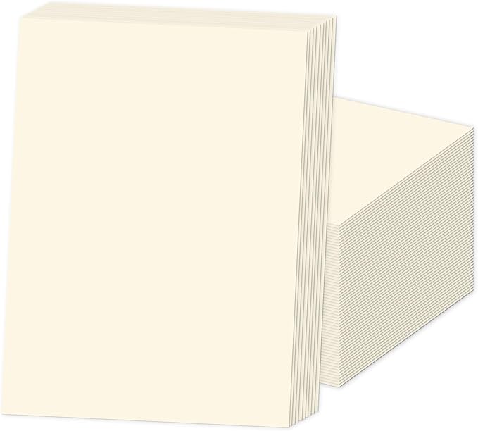 Ivory Cardstock 8.5 x 11, Cream Cardstock 80lb 100 Sheets, GIGYES Card Stock Printer Paper, Certificate, Wedding Invitations, Menus, Poster, DIY Card