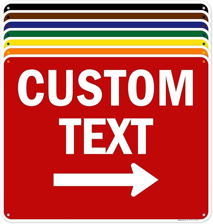 Custom Arrow,Custom Directional Sign, Right Arrow, 24x30 Inches, 55 mil thick HDPE (high density polyethylene) Made in USA by My Sign Center