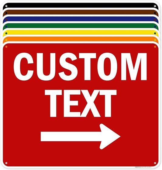 Custom Arrow,Custom Directional Sign, Right Arrow, 24x30 Inches, 55 mil thick HDPE (high density polyethylene) Made in USA by My Sign Center