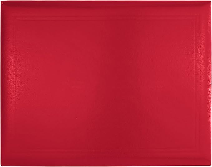 GraduationMall 8.5"x11" Smooth Padded Diploma Cover Certificate Holder Red,12-Packs