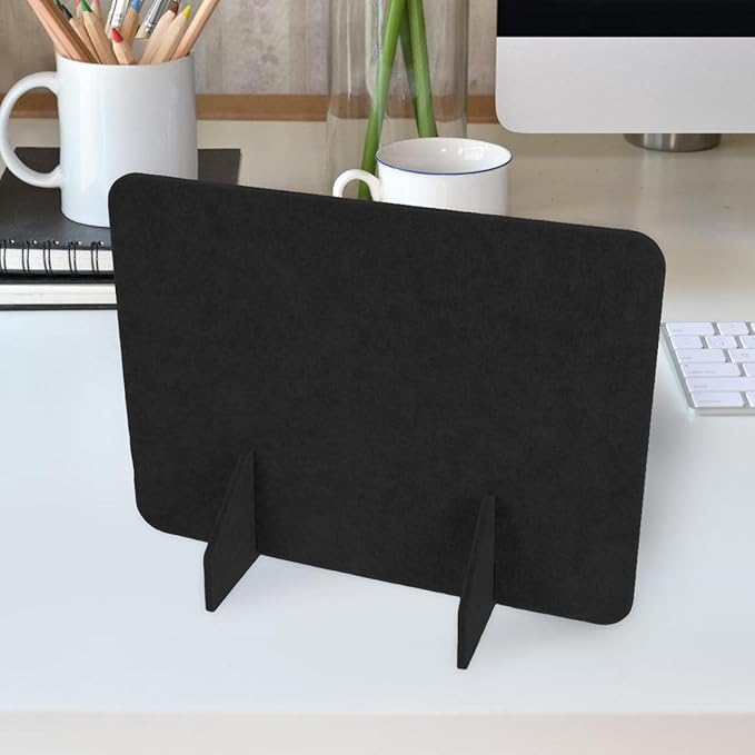 HOODANCOS 2pcs Felt Privacy Panel for Desktop Noise Reduction No Drill Installation Versatile Tabletop Separator for Office Classroom and Home Use
