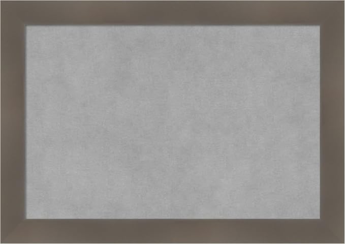 Amanti Art Grey Framed Magnetic Board 14x20 Small Vision Board for use with Magnets, 100% Metal Sheet to Display Items as Office Decor or for Home Organization in mudroom, Kitchen or Kids Room