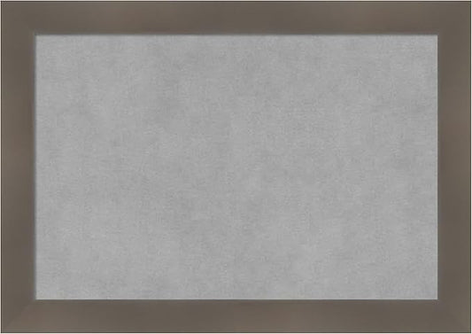 Amanti Art Grey Framed Magnetic Board 14x20 Small Vision Board for use with Magnets, 100% Metal Sheet to Display Items as Office Decor or for Home Organization in mudroom, Kitchen or Kids Room