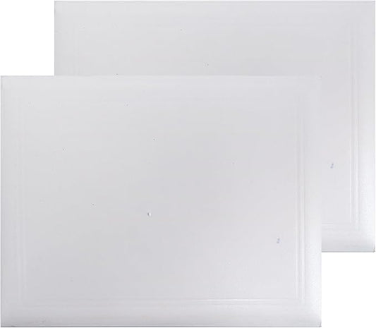 GraduationMall 8.5"x11" Smooth Padded Diploma Cover Certificate Holder White,2-Packs