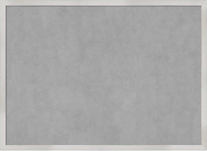 Amanti Art Silver Framed Magnetic Board 21x29 Medium Vision Board for use with Magnets, 100% Metal Sheet to Display Items as Office Decor or for Home Organization in mudroom, Kitchen or Kids Room