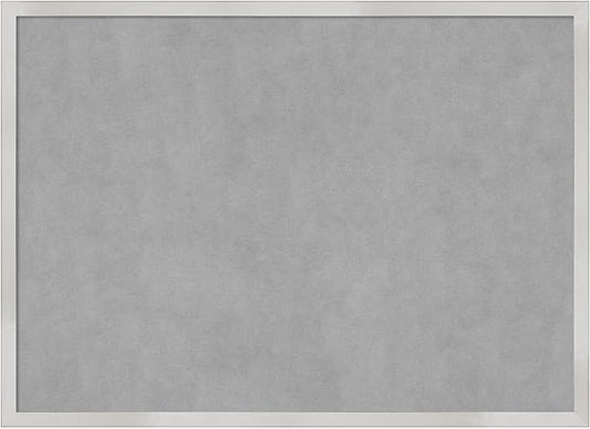 Amanti Art Silver Framed Magnetic Board 21x29 Medium Vision Board for use with Magnets, 100% Metal Sheet to Display Items as Office Decor or for Home Organization in mudroom, Kitchen or Kids Room