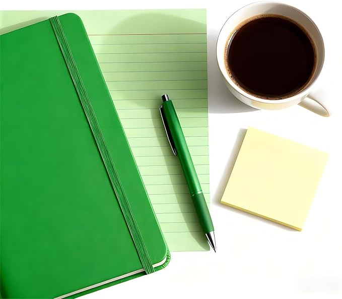 JINMIKEJI Green Ruled Index Cards 5x7 Inch - 50 Pack Study Flash Cards for School, Office & Home, Durable Note Cards with Lines