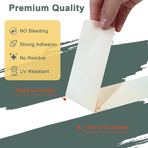 EFOK 10 Pack Masking Tape 2 Inch Wide Bulk, 2026 Upgrade White Painters Tape Anti-UV General Purpose, 1.88 Inch × 55 Yards Total 550 Yards