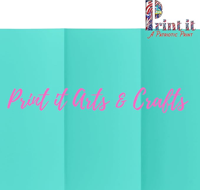 Printit Colors Multipurpose Paper, 20 lbs., 8.5" x 11", Turquoise, 500 Sheets/Ream – Premium Colored Copy Paper for Printing, School, and Office Use