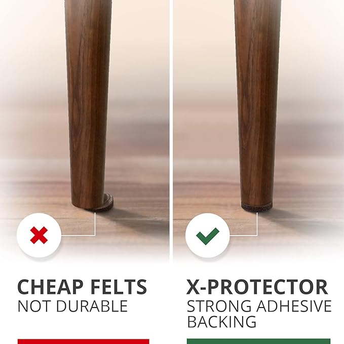 Felt Furniture Pads X-PROTECTOR 181 PCS Premium Furniture Pads - Felt Pads Furniture Feet Best Wood Floor Protectors - Protect Your Hardwood & Laminate Flooring!