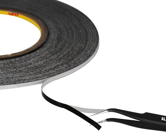 Kaisiking 5mm x 50M LCD Repair Tape for Phone Screen, Adhesive Tape with 1 Tweezers for Cell Phone, iPad, Tablets, Laptops, Camera