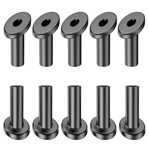 BLIKA 40 Pack 25 30 35 Degree Black Cable Railing Angle Beveled Protector Sleeves for 1/8" 5/32" 3/16", T316 Stainless Steel, Angle Protector Sleeves Stair Cable Railing Hardware Kit for Wood Posts