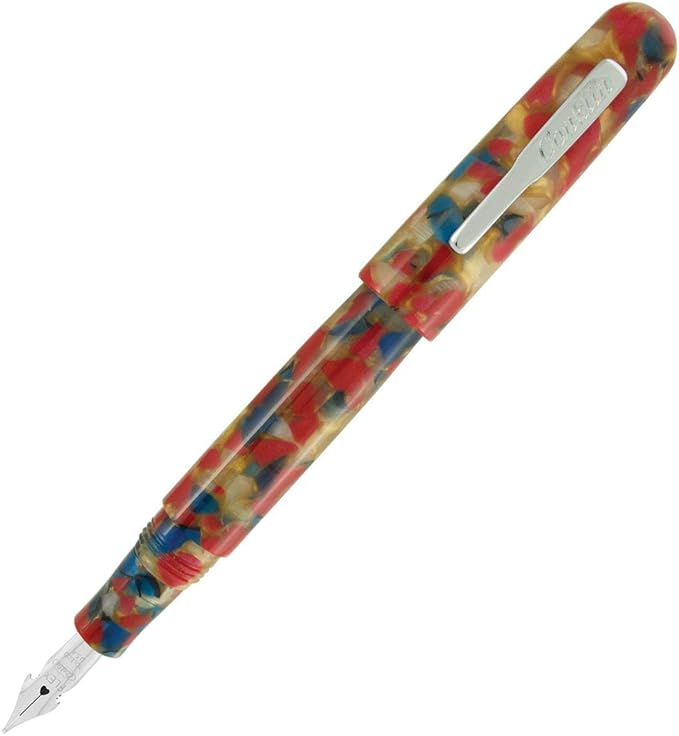 Conklin All American Fountain Pen in Old Glory – Omniflex Nib, Patriotic Red, White & Blue Design – Ideal Gift for Pen Enthusiasts & Collectors