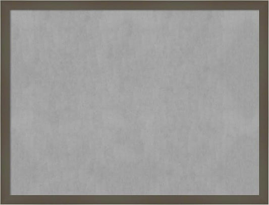 Amanti Art Grey Framed Magnetic Board 19x25 Medium Vision Board for use with Magnets, 100% Metal Sheet to Display Items as Office Decor or for Home Organization in mudroom, Kitchen or Kids Room
