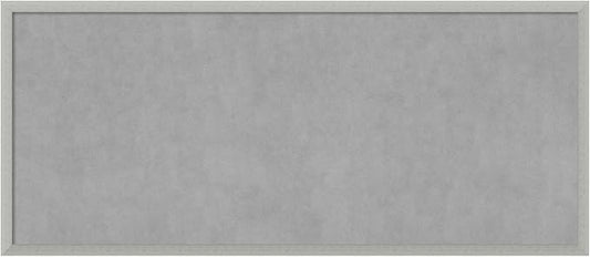 Amanti Art Silver Framed Magnetic Board 22x50 Oversize Vision Board for use with Magnets, 100% Metal Sheet to Display Items as Office Decor or for Home Organization in mudroom, Kitchen or Kids Room