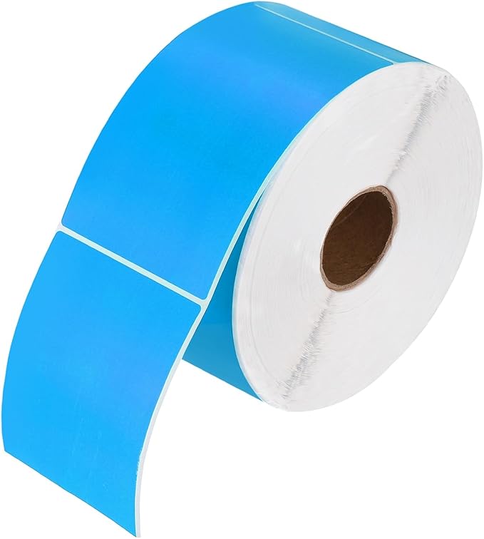 PATIKIL 1000Pcs Colored Coding Labels Stickers, 5x3 Inch Rectangle Inventory Stickers Self Adhesive Tags for Office Business Inventory Management Product Labeling Home Decor, Blue