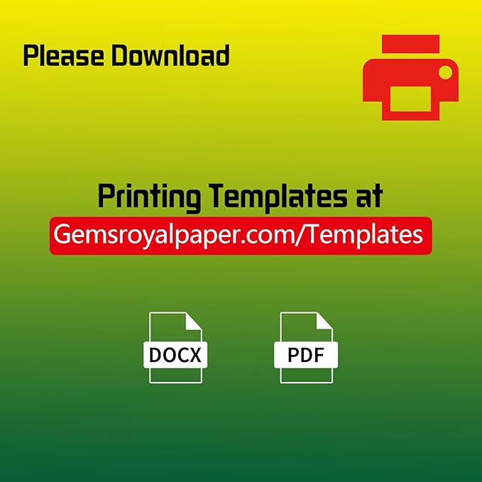 Gemsroyal Colored Half Sheet Shipping Labels Printable,5.5"×8.5" Half Page,5 Colors Assorted(Red,Orange,Yellow,Blue,Green),Color Neon Label Sticker Paper for Printer,Coloful Large Stickers Labels