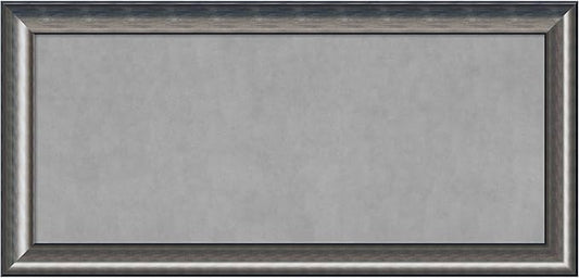 Amanti Art Silver Framed Magnetic Board 26x54 Oversize Vision Board for use with Magnets, 100% Metal Sheet to Display Items as Office Decor or for Home Organization in mudroom, Kitchen or Kids Room