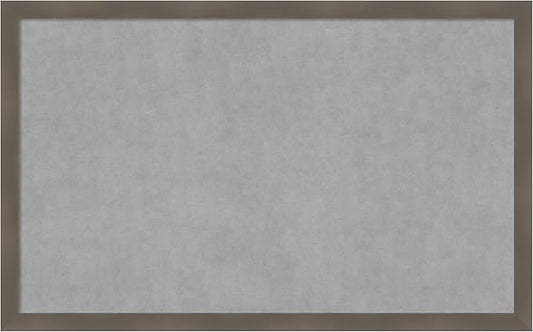 Amanti Art Grey Framed Magnetic Board 26x42 Large Vision Board for use with Magnets, 100% Metal Sheet to Display Items as Office Decor or for Home Organization in mudroom, Kitchen or Kids Room