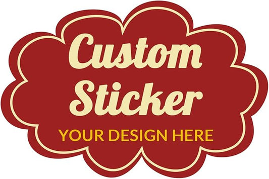 100-500 Pcs Custom Stickers Personalized Labels with Any Design Image Logo Text for Business Logo Thank You Labels,1/2/3/4 inch Customized Stickers(Cloud)