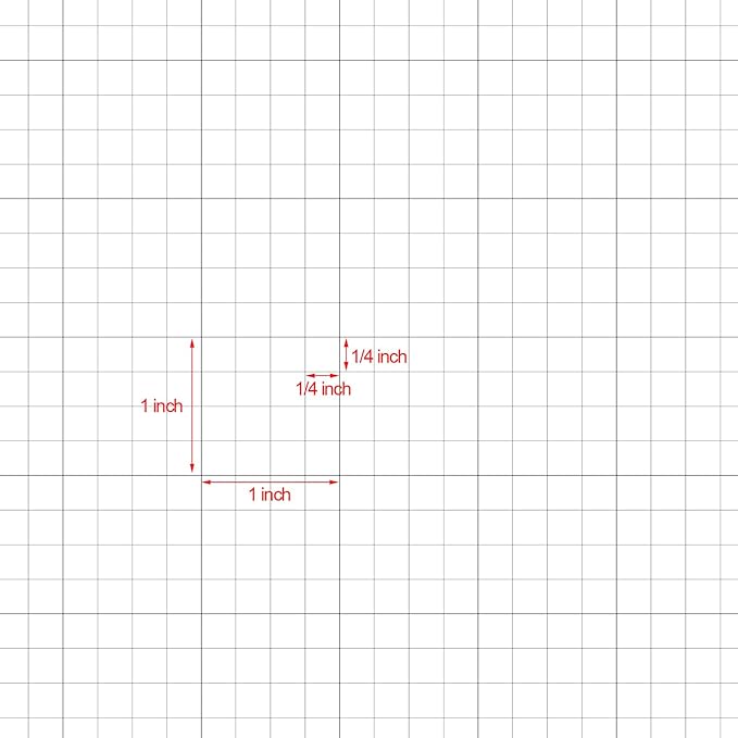 Fuyoooo 25 Sheet Graph Paper Pad 24" x 17" Large Graph 1" and 1/4" Ruled Grid Paper for Engineer Architect Designer Mathematician Draftsmen Sketch House Commercial Building Plan Drafting(White)
