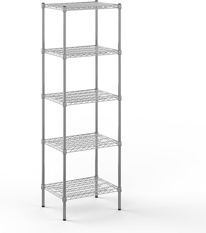 Regal Altair 18" Deep x 24" Wide x 74" Height Wire Shelving Kit | 5-Tier | NSF Commercial Storage Rack Unit