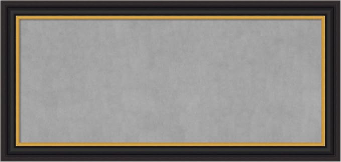 Amanti Art Black Framed Magnetic Board 26x54 Oversize Vision Board for use with Magnets, 100% Metal Sheet to Display Items as Office Decor or for Home Organization in mudroom, Kitchen or Kids Room
