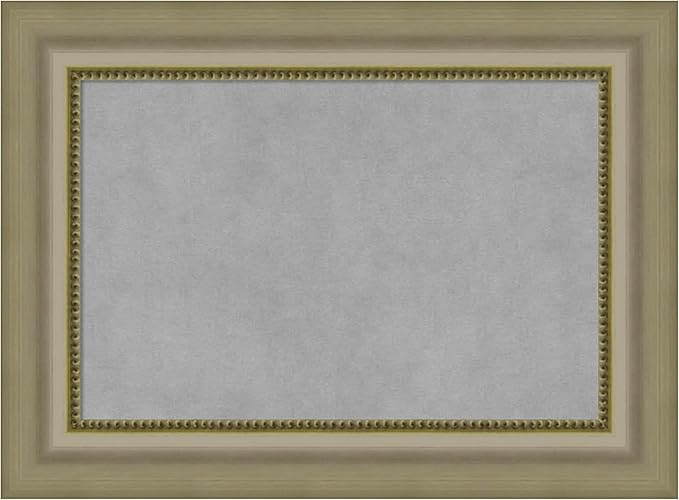 Amanti Art Silver Framed Magnetic Board 17x23 Small Vision Board for use with Magnets, 100% Metal Sheet to Display Items as Office Decor or for Home Organization in mudroom, Kitchen or Kids Room