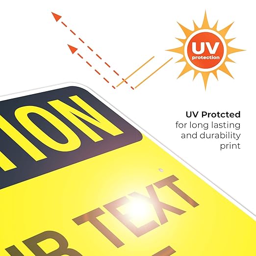 Custom Caution Sign, OSHA Sign, 24x30 Inches, Rust Free .063 Aluminum, Fade Resistant, Indoor/Outdoor Use, Made in USA