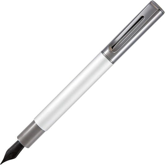 Monteverde USA Ritma Fountain Pen in Silver – Fine Nib, Smooth JoWo Stainless Steel, Refillable Ink Cartridge/Converter – Ideal for Everyday Writing & Journaling