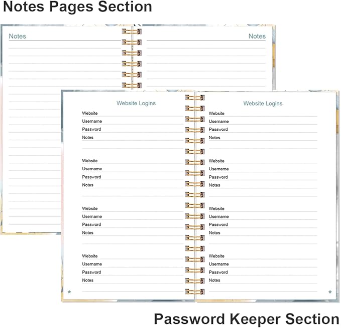 Address Book with Alphabetical Tabs - Telephone & Address Book with Address Contacts, Special Date, Phone, Birthday & Internet Login Password for Home and Office, 4.3" x 6.2", Leaf