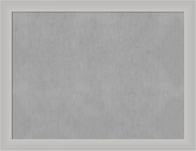 Amanti Art Silver Framed Magnetic Board 21x27 Medium Vision Board for use with Magnets, 100% Metal Sheet to Display Items as Office Decor or for Home Organization in mudroom, Kitchen or Kids Room