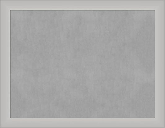 Amanti Art Silver Framed Magnetic Board 21x27 Medium Vision Board for use with Magnets, 100% Metal Sheet to Display Items as Office Decor or for Home Organization in mudroom, Kitchen or Kids Room