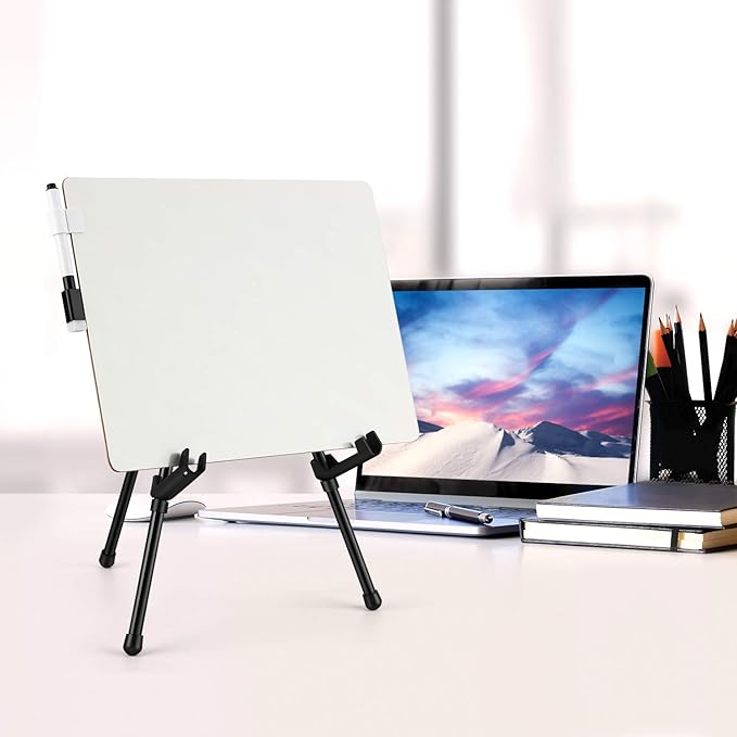 Magicfly 6 Pack Tabletop Easel, Black Steel Table Top Easels for Display, Adjustable & Portable Tripod Easel with 6 Storage Bags, for Signs, Posters, Holds 5 lbs