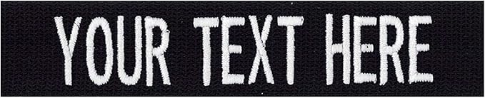 Custom Uniform Name Tapes Solid Colors. Made in The U.S.A. Ships Under 24 Hours. Black Webbing, 5 Inch Hook Fastener (Uniform Ready Fastener)