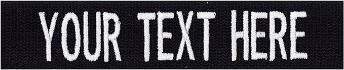 Custom Uniform Name Tapes Solid Colors. Made in The U.S.A. Ships Under 24 Hours. Black Webbing, 3.5 Inch Hook Fastener (Uniform Ready Fastener)