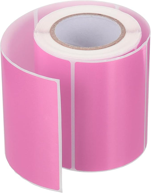 PATIKIL 2 x 3 Inch Rectangle Inventory Color Coding Labels 1 Roll, Square Self-Adhesive Inventory Label Stickers for Office Home Organization Name Tags, 250 Per Roll, Pink