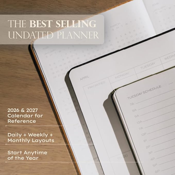 Anecdote 2026-2027 Planner: A Monthly, Weekly & Daily Planner with Calendar | 8.5" x 5.2" | Hardcover To-Do List Organizer, Planning Your Success, Start Anytime, Achieve Productivity Goals (Mustard)