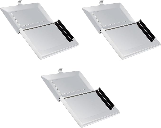 Stephanie Imports Set of 3 Slim & Minimalist Metal Business Card Holder Unisex Case (Silver Rectangle)