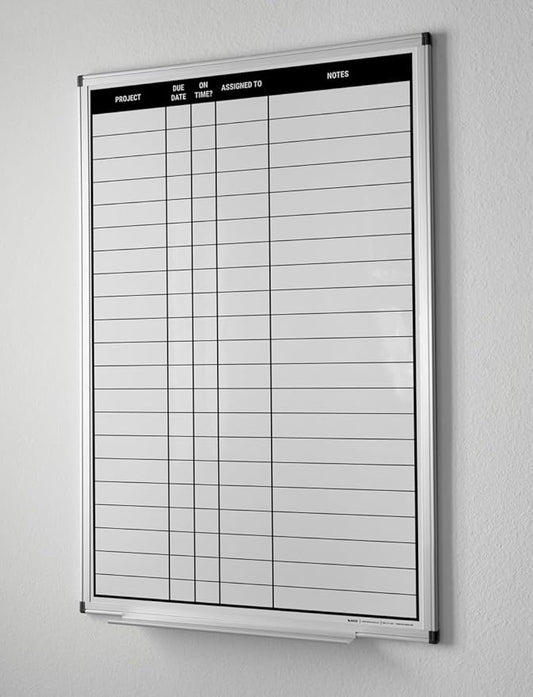 Project Planning Portrait Whiteboard 36" x 24"