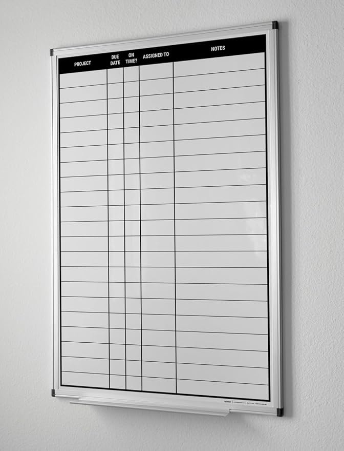 Project Planning Portrait Whiteboard - 60"x 40"
