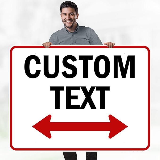 Custom Arrow,Custom Directional Sign, Two Way Arrow,36x48 Inches, Rust Free DiBound, Fade Resistant, Made in USA by My Sign Center