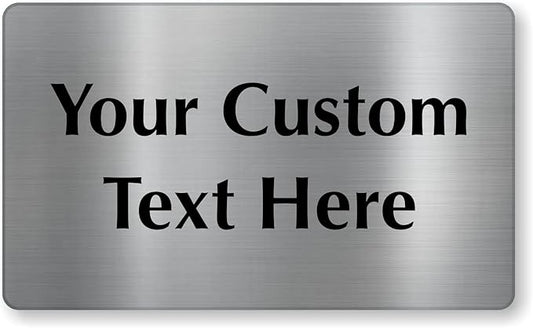 SmartSign Custom Steel Sign - 6" x 10", 40 mil Stainless Steel Metal, Personalized Engraved Sign for Business, Office, Door, Wall, Heavy-Duty Premium Engraved Steel Plaque, Silver and Black