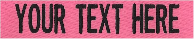 Custom Uniform Name Tapes Solid Colors. Made in The U.S.A. Ships Under 24 Hours. Pink Fabric, 3.5 Inch Sew on