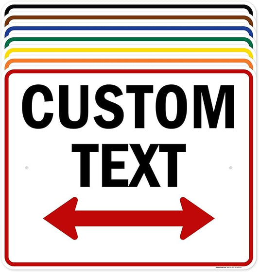 Custom Arrow,Custom Directional Sign, Two Way Arrow,24x30 Inches, Rust Free .063 Aluminum, Fade Resistant, Made in USA by My Sign Center