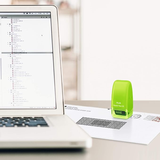 Guard Your ID Identity Protection Stamp Roller, Green, IS-520CM