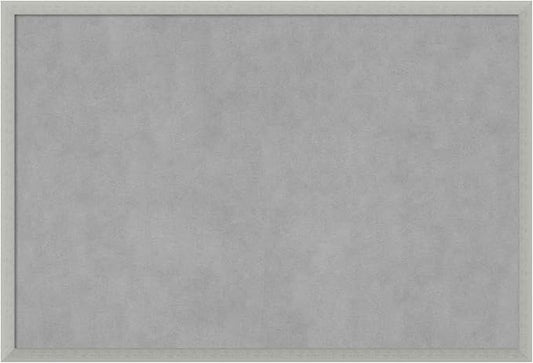 Amanti Art Silver Framed Magnetic Board 26x38 Large Vision Board for use with Magnets, 100% Metal Sheet to Display Items as Office Decor or for Home Organization in mudroom, Kitchen or Kids Room