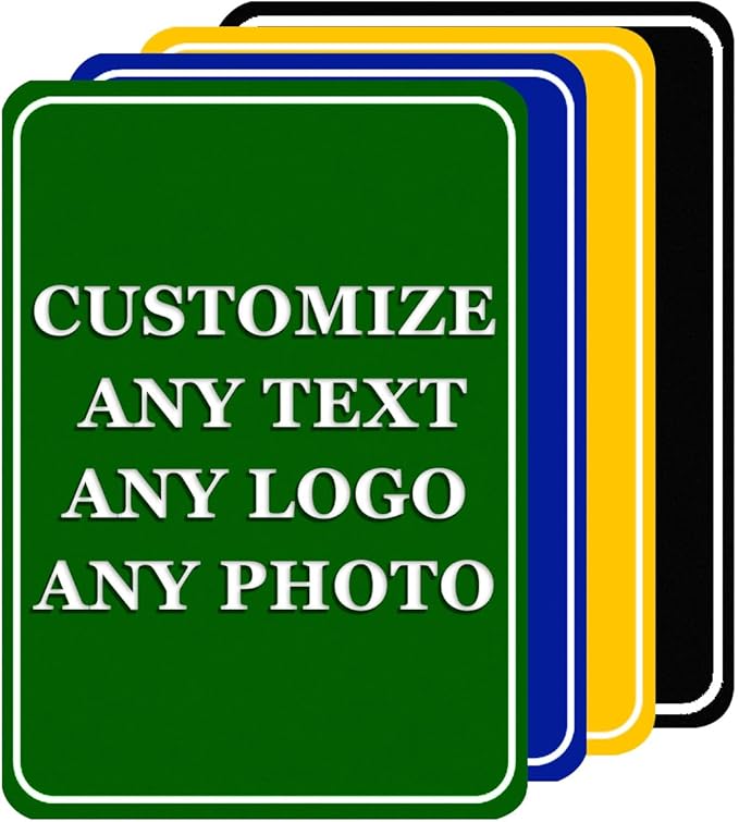 Custom Sign, Personalized Street Sign Metal with Your Text, Name, Logo, Photo for Office, Business, Workplace, Home, Cafe, Bar, Indoor, Outdoor
