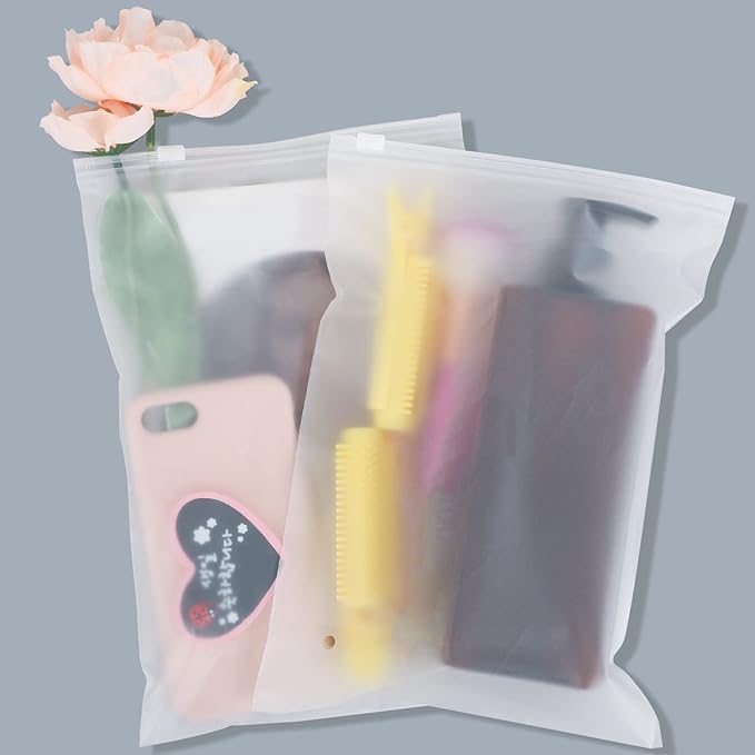 Svaldo Small Plastic Packaging Bags,100PCS 5x7 inch Frosted Zipper Storage Bags, Clear Reclosable Clear Ziplock Poly Bags with Vent Holes for Packaging Board Games, Cards, Phone Case, 3 Mil