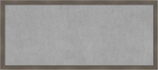 Amanti Art Grey Framed Magnetic Board 22x50 Oversize Vision Board for use with Magnets, 100% Metal Sheet to Display Items as Office Decor or for Home Organization in mudroom, Kitchen or Kids Room